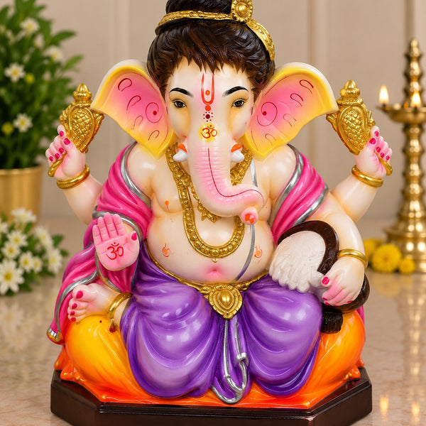 Shringar Ganesha - hand-painted Ganesha idol