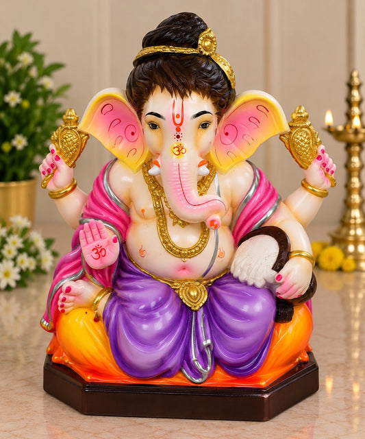 Shringar Ganesha - hand-painted Ganesha idol