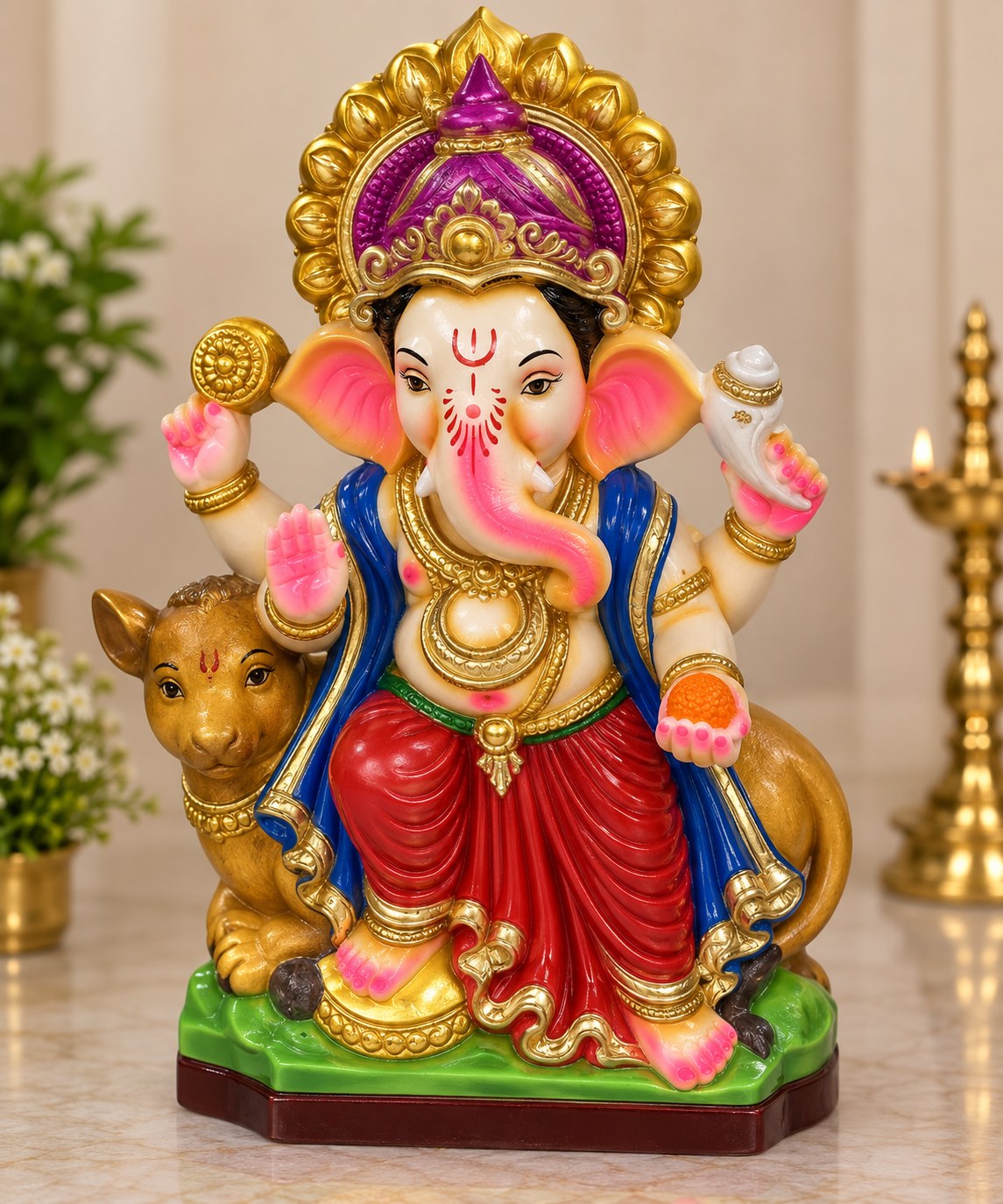 Siddhivinayak - hand-painted Ganesha idol